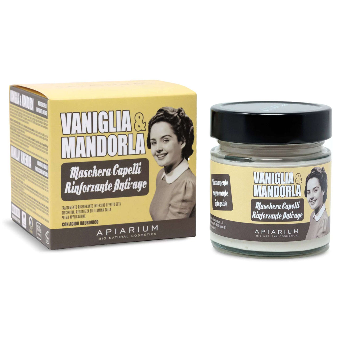 Maschera capelli rinforzante anti-age VANIGLIA E MANDORLA